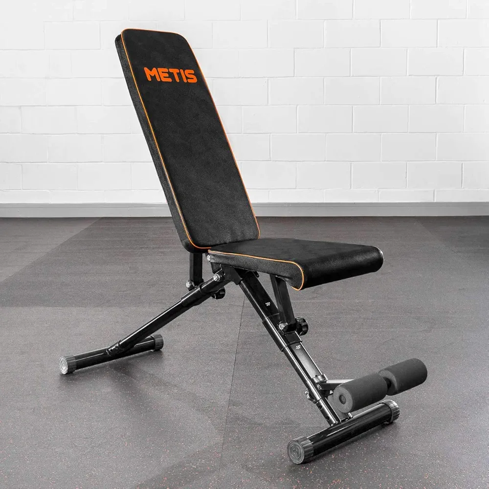 METIS Adjustable Gym Weight Bench - Bench Press Gym Equipment for Home Gym & Commercial Gym | Home & Commercial Weight Bench | Adjustable & Foldable Bench Press