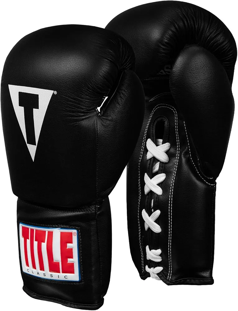 Title Classic Leather Lace Training Gloves 2.0 - Lace Up Boxing Glove, Boxing Competition Gloves, Boxing Sparring Gloves, Boxing Training Gloves, Boxing Bag Gloves, Boxing Gloves