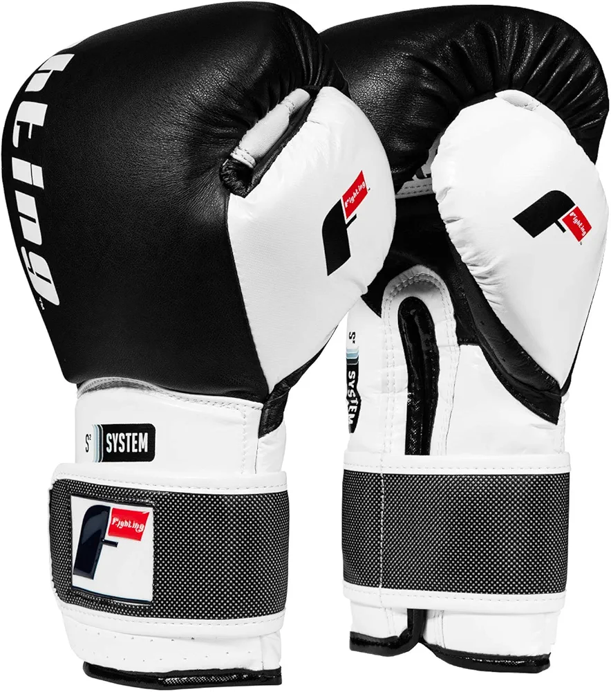 Fighting Sports S2 Gel Power Training Gloves, Black/White, 16 oz