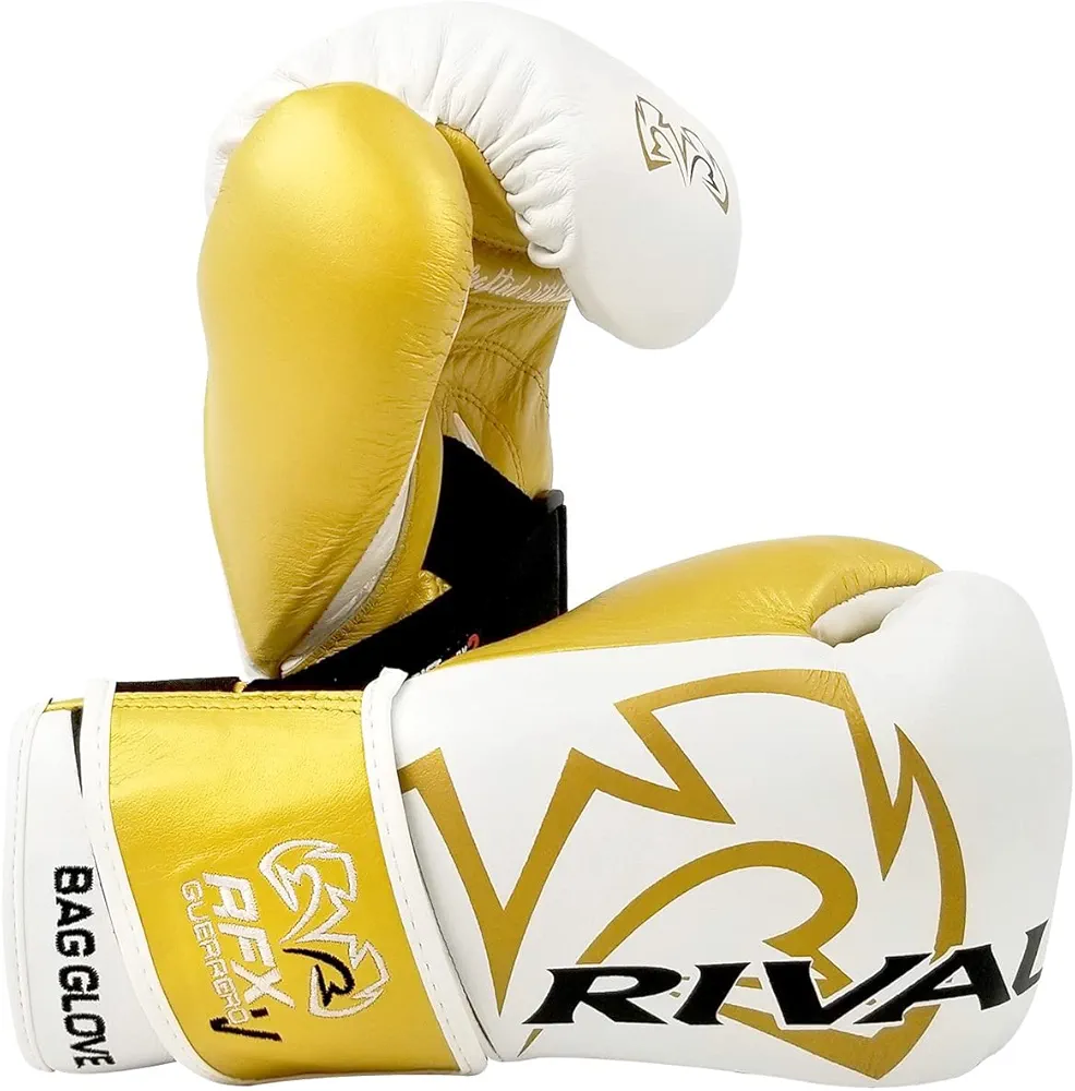RIVAL Boxing RFX-Guerrero-V HDE-F Hard Bag Gloves, Hook and Loop Closure - Stiffer and Firmer Feel for Heavy Bag and Mitt Work