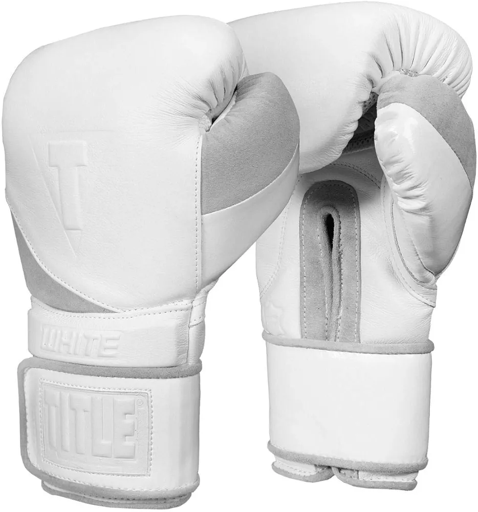 TITLE Boxing White Training Gloves 2.0 - Boxing Gloves, Boxing Training Gloves, MMA Gloves, Oz Training Gloves, Kickboxing Gloves, Punching Bag Gloves, Sparring Gloves