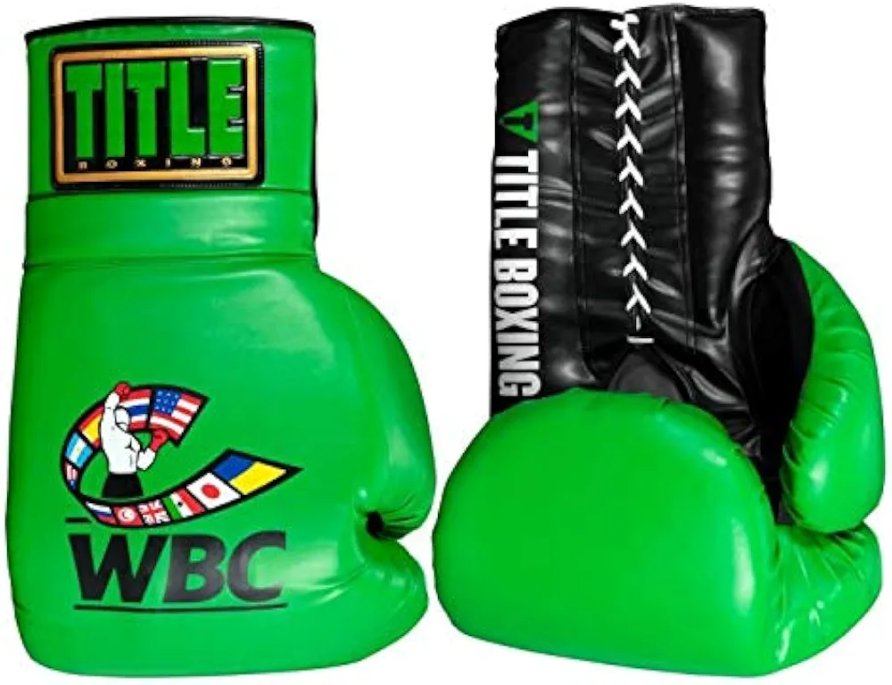 TITLE Boxing WBC Jumbo Boxing Gloves (Pair), Green - Jumbo Boxing Gloves, Boxing Autograph Gloves, Novelty Boxing Gloves