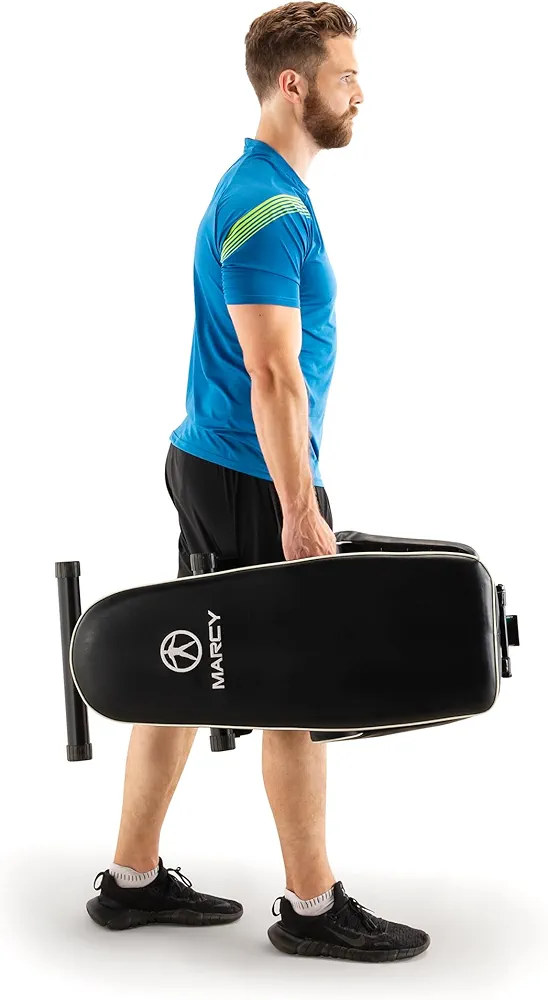 Marcy Assembly Free 8 Positions Adjustable Utility Weight Bench for Upright, Incline, Decline, and Flat Exercises, Foldable, Assembled SB-7485