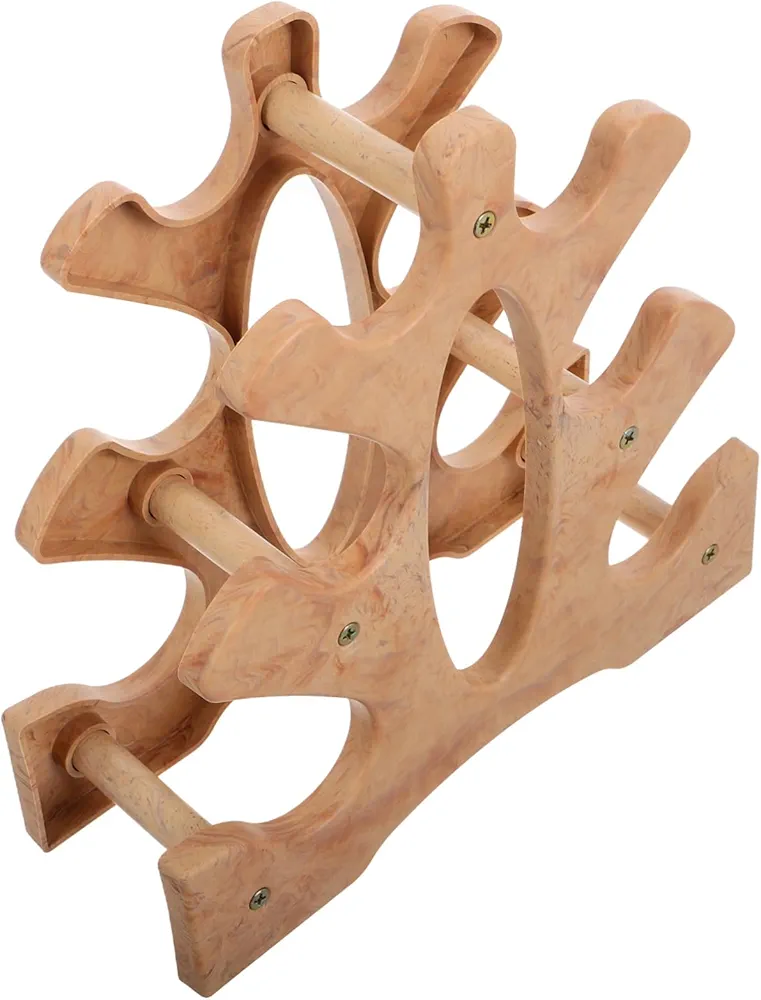 Small Dumbbell Rack Heavy Duty Dumbbell Stand Weight Stand for Dumbbells Strength Training Dumbbell Racks Dumbbell Storage Rack Rack Only Brown