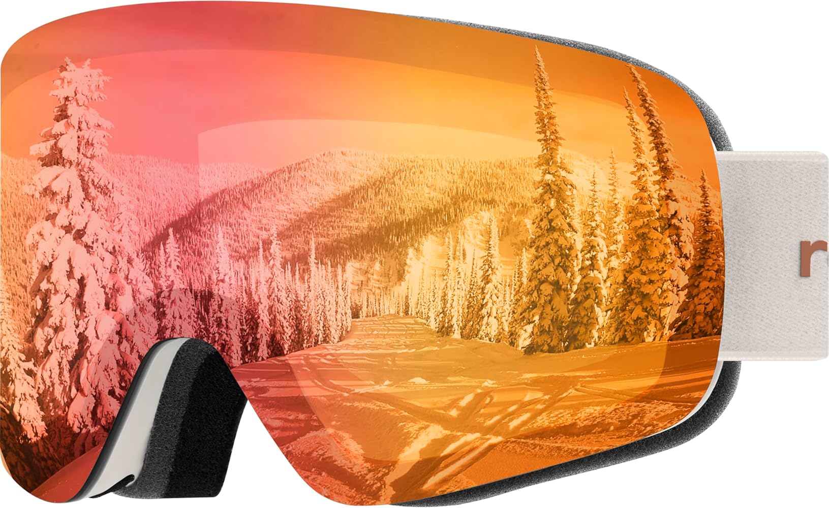 Retrospec Flume Ski Goggles for Men and Women UV Protection, Over Glasses Anti-Fog, Scratch Resistant Snow Goggles for Skiing and Snowboarding