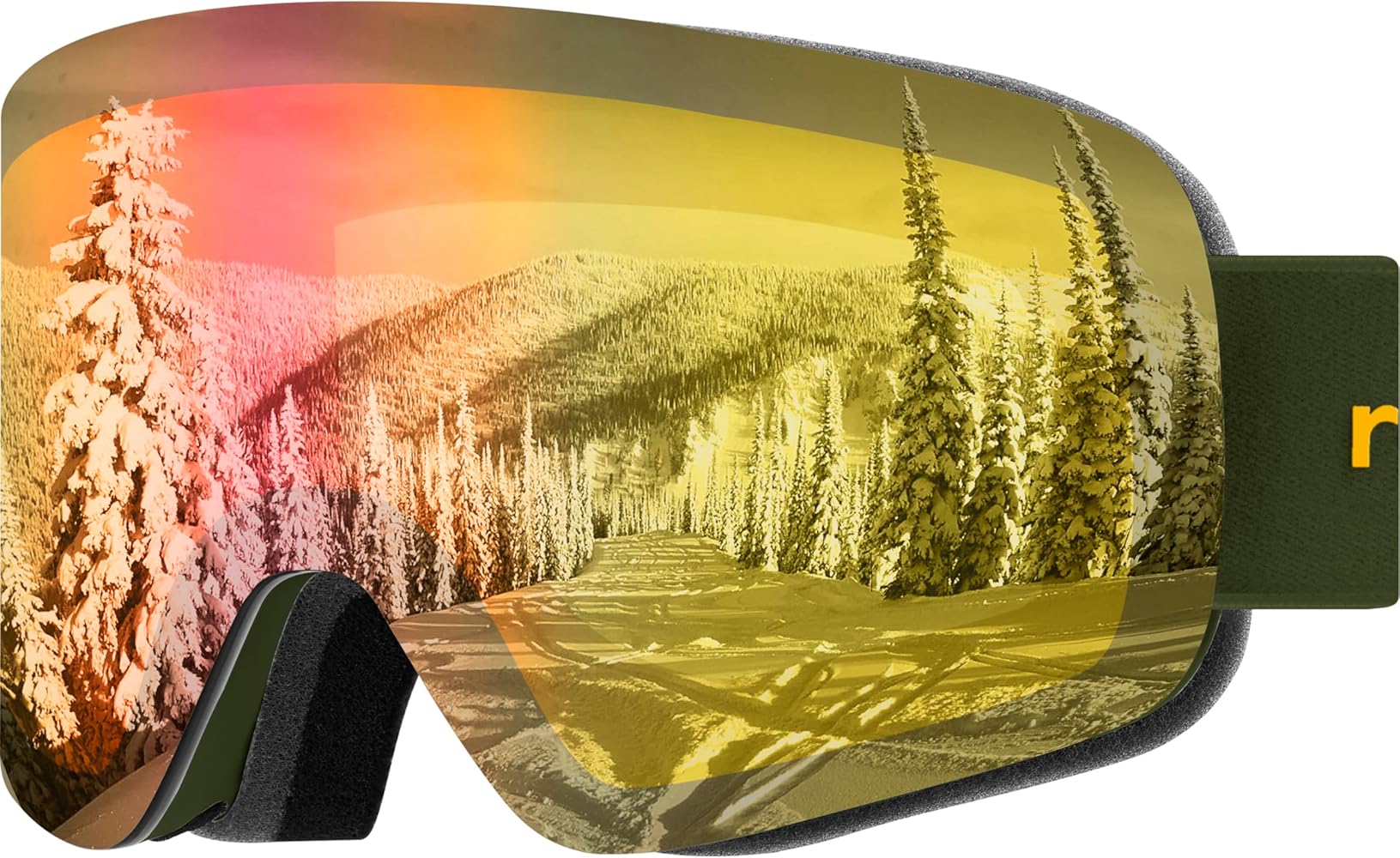 Retrospec Flume Ski Goggles for Men and Women UV Protection, Over Glasses Anti-Fog, Scratch Resistant Snow Goggles for Skiing and Snowboarding