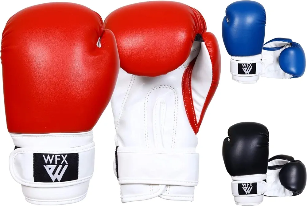 Kids Boxing Gloves for Martial Arts Sparring Junior Mitts Heavy Duty Leather MMA Training Punch Bag Gloves Striking Muay Thai Kick Boxing Boys and Girl