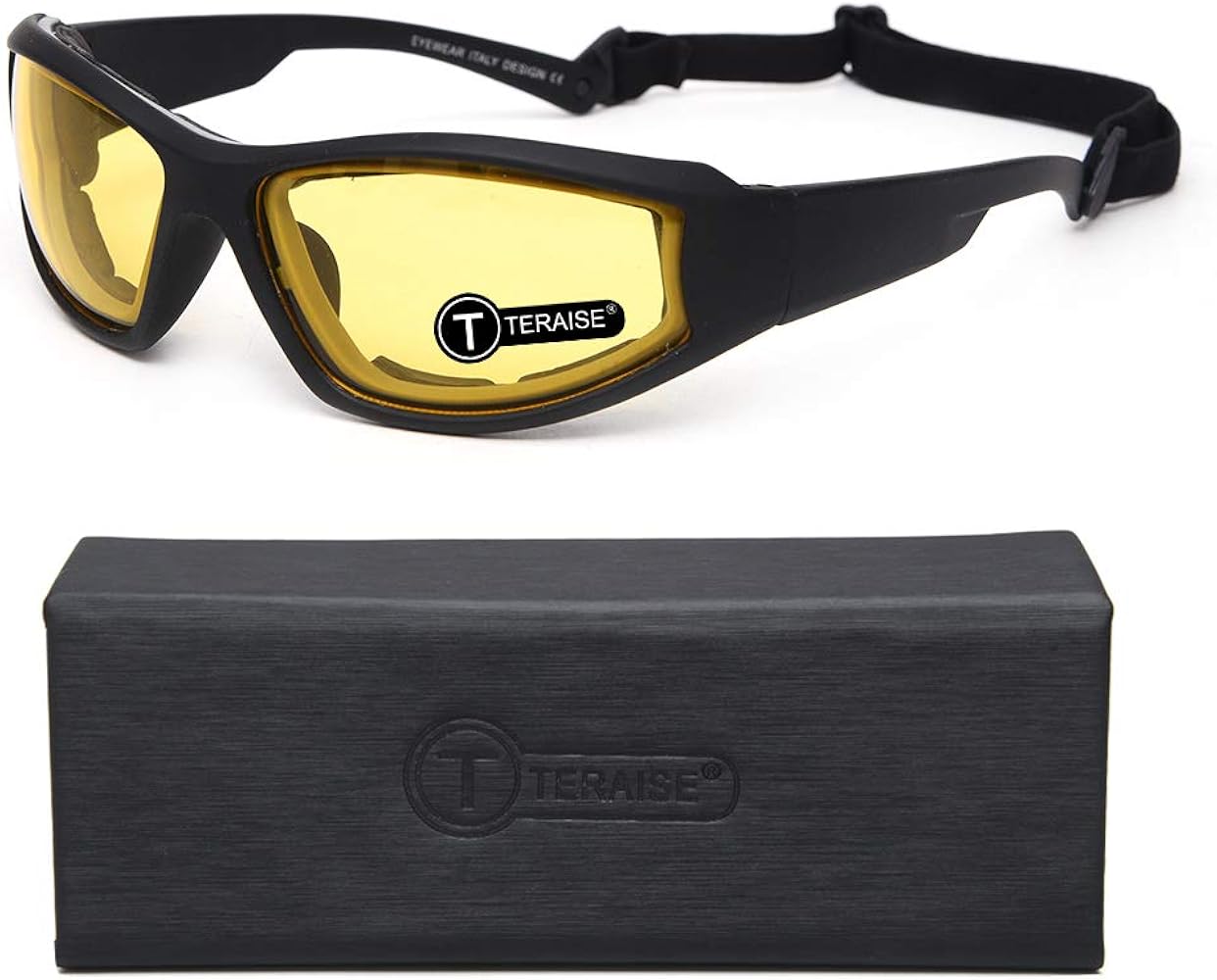 TERAISE Motorcycle Riding Glasses Safety Ski Goggles Adjustable Sunglasses