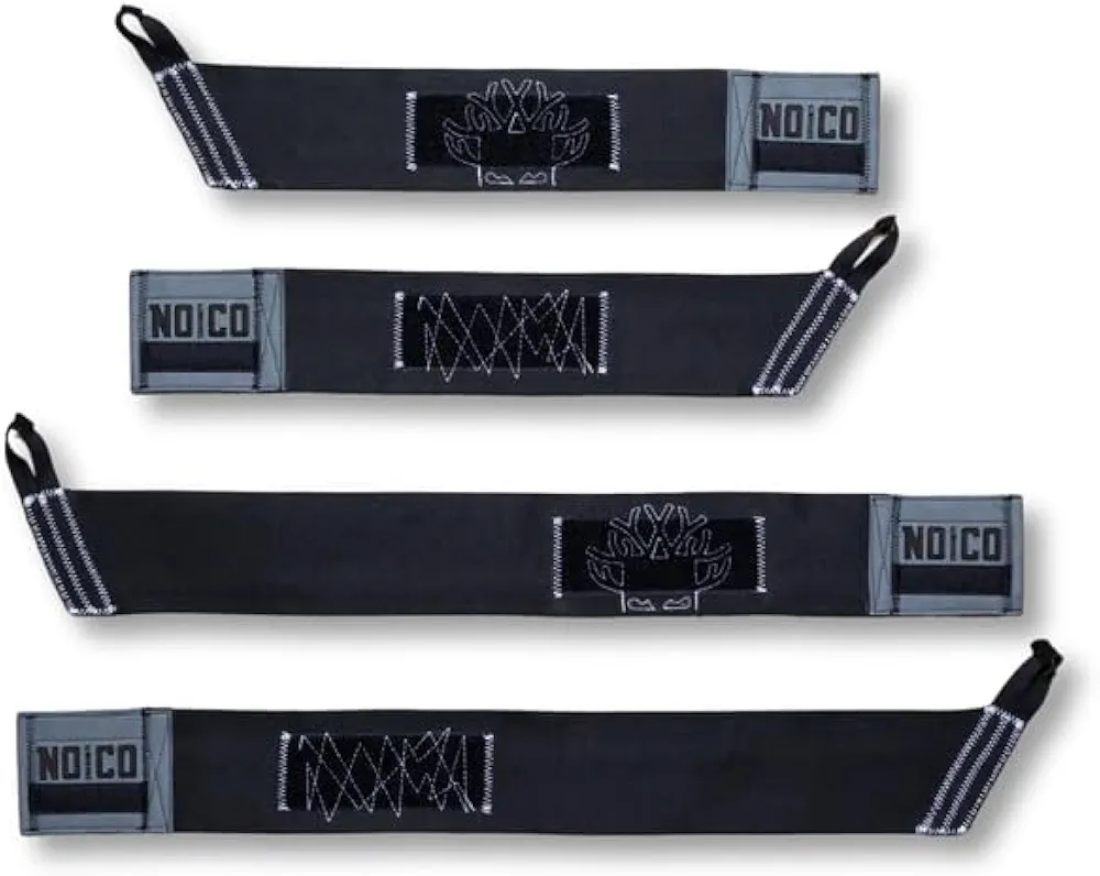 Wrist Wraps - Premium Heavy Duty Wrist Support - Velcro Thumb Loop - Double or Triple Wrap - Best Wraps for Weightlifting, Bodybuilding, Powerlifting, Strength Training, Bench Pressing