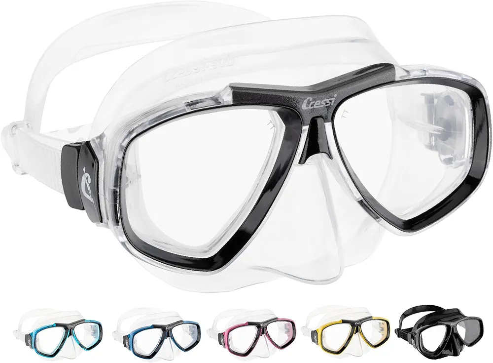 Cressi First Dive Mask with Inclined Lenses for Scuba Diving : Focus: Made in Italy