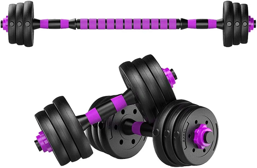Dumbbells Men's Dumbbells Rubber-Coated Dumbbells Detachable Adjustable Barbell Weights for Fitness Household Equipment Beginner Sets (Size : 7.5 KG2/16.5LB2) ()
