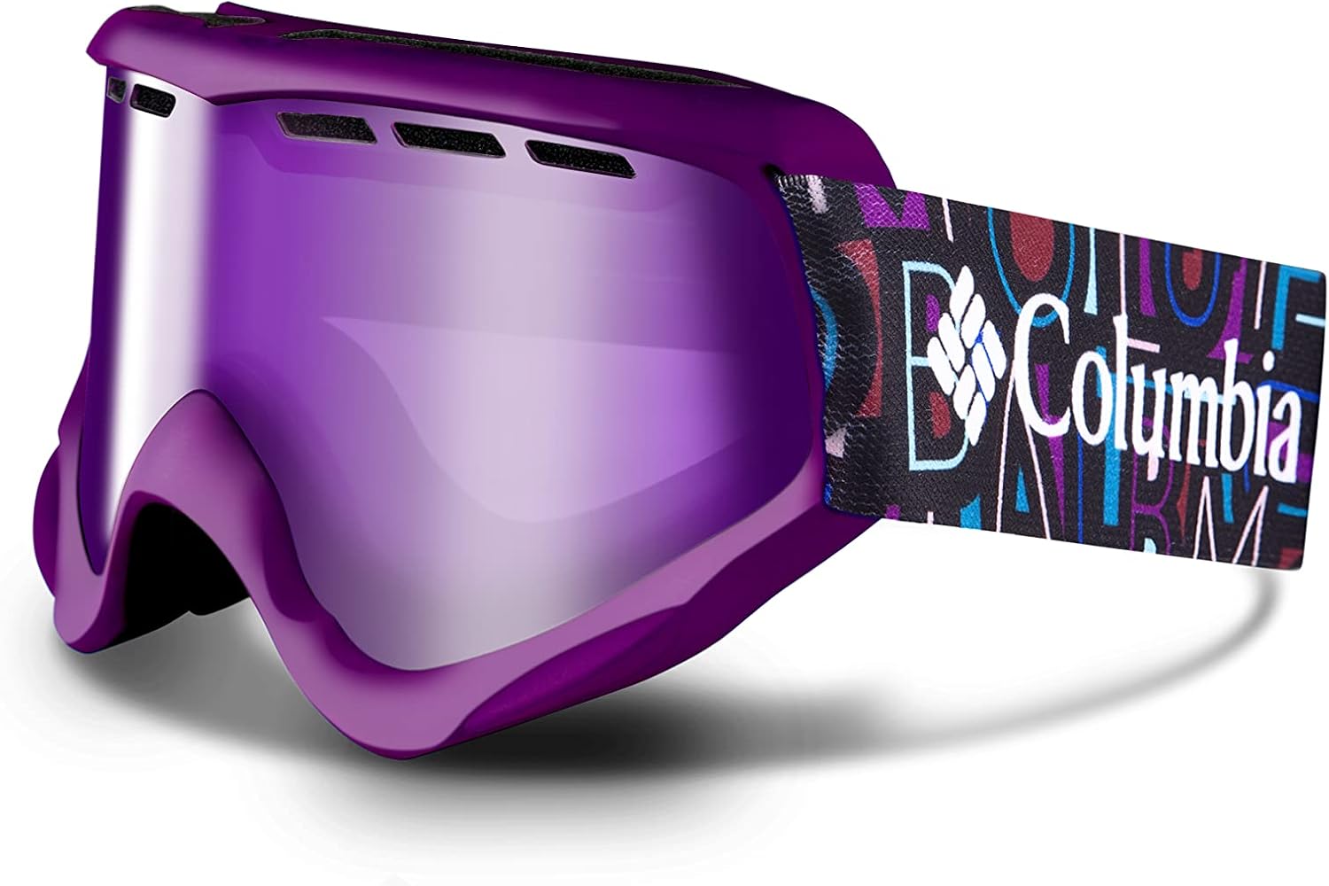 Columbia Unisex Kid's Snow Goggles SNOWCATION - Typo Pink/White with Pink Ion Lens