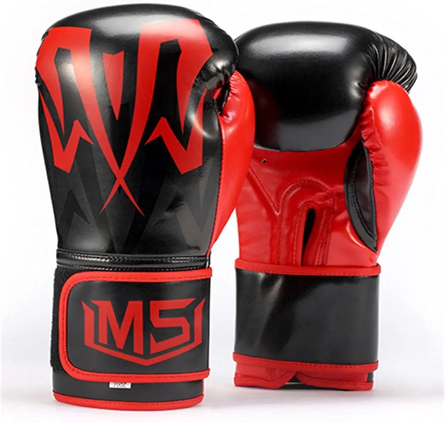 Boxing Gloves,Training Sparring Gloves,8OZ-12OZ, MMA Muaythai Pro Grade Training Gloves,for Teens, Youth, Beginners, Boys, Girls,Men & Women,Black,10OZ