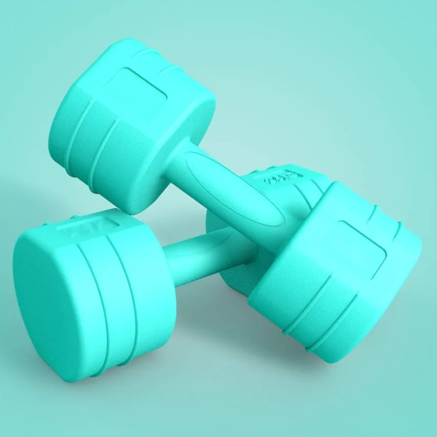 Dumbbell Barbell Vinyl Coated Dumbbell Weights, Set of 2 Fitness Dumbbell (Color : Green, Size : 2.5kg×2)