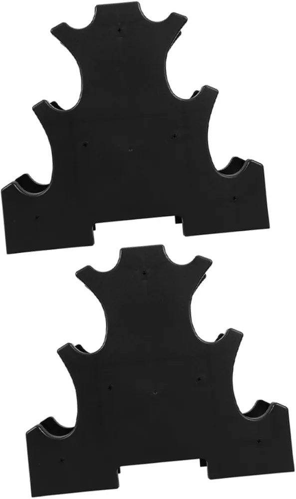 INOOMP 2pcs Dumbbell Storage Rack Kettlebell Rack Weight Rack for Dumbbell Barbell Rack Stand Dumbbell Holder Small Dumbbell Rack Dumbbell Bracket Dumbbell Saddle Rest Black Pp
