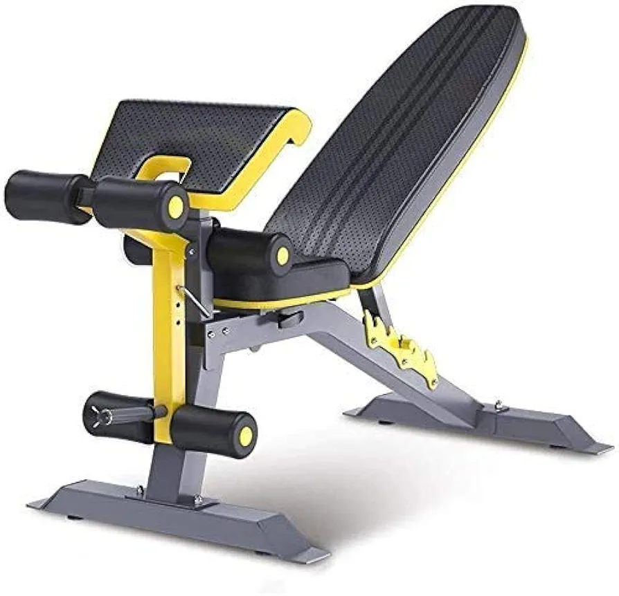 Weight Bench Foldable, Adjustable Press Exercise Gym Bench Decline Bench Flat Bench, for Bench Press, Sit-ups, Leg Lifts, Full Body Fitness,Black