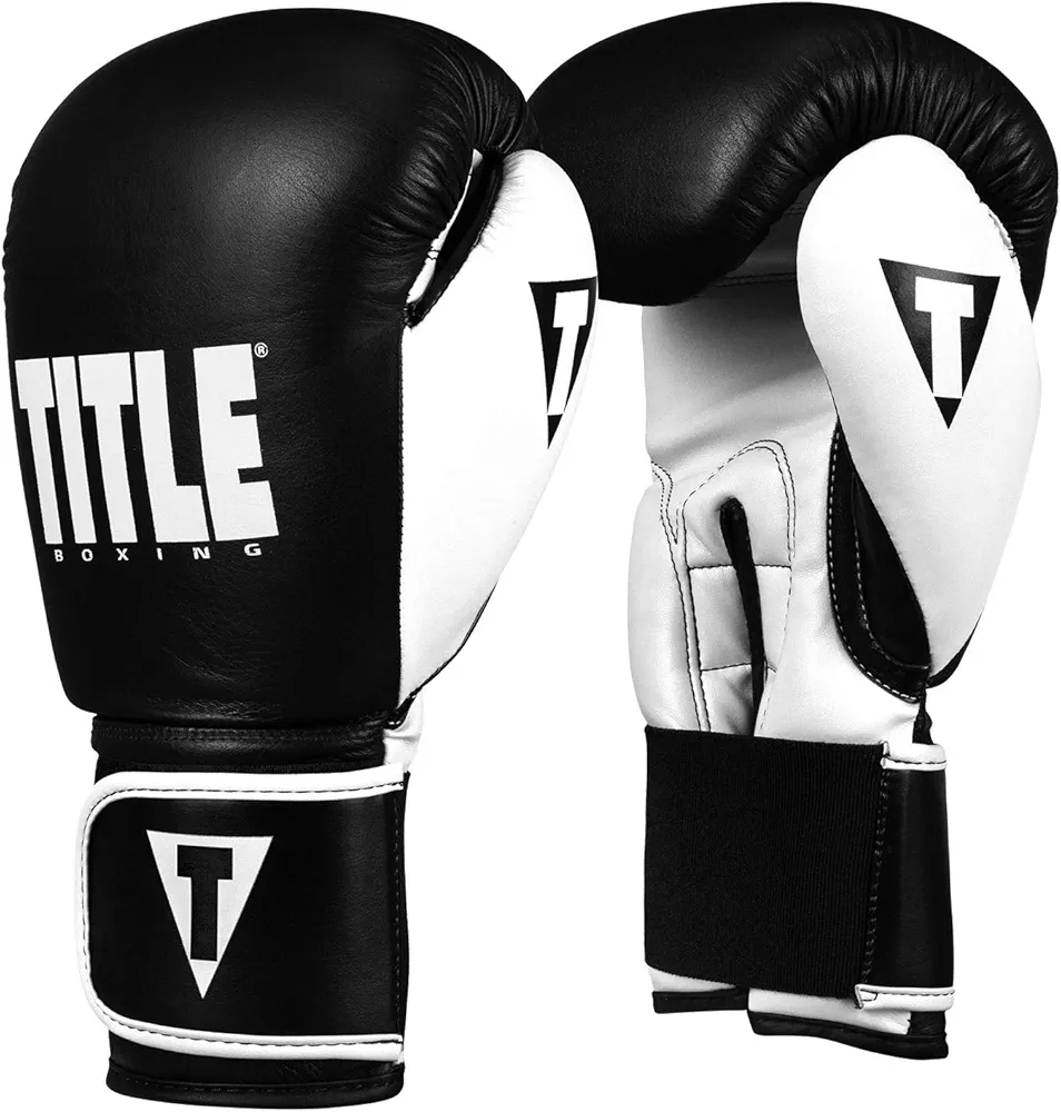 Title Boxing Dynamic Strike Heavy Bag Gloves, Black/White, 14 oz