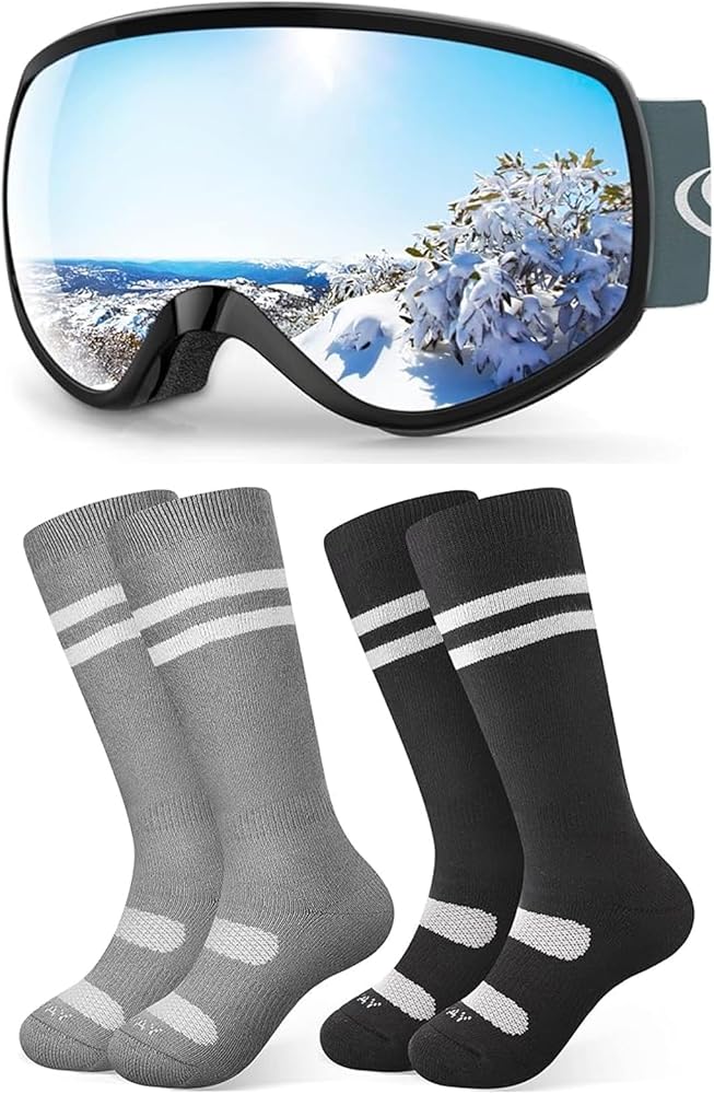 findway Kids Ski Goggles and Kids Ski Socks
