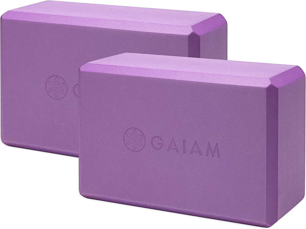 Gaiam Yoga Block - Supportive Latex-Free Eva Foam - Soft Non-Slip Surface with Beveled Edges for Yoga, Pilates, Meditation - Yoga Accessories for Stability, Balance, Deepen Stretches