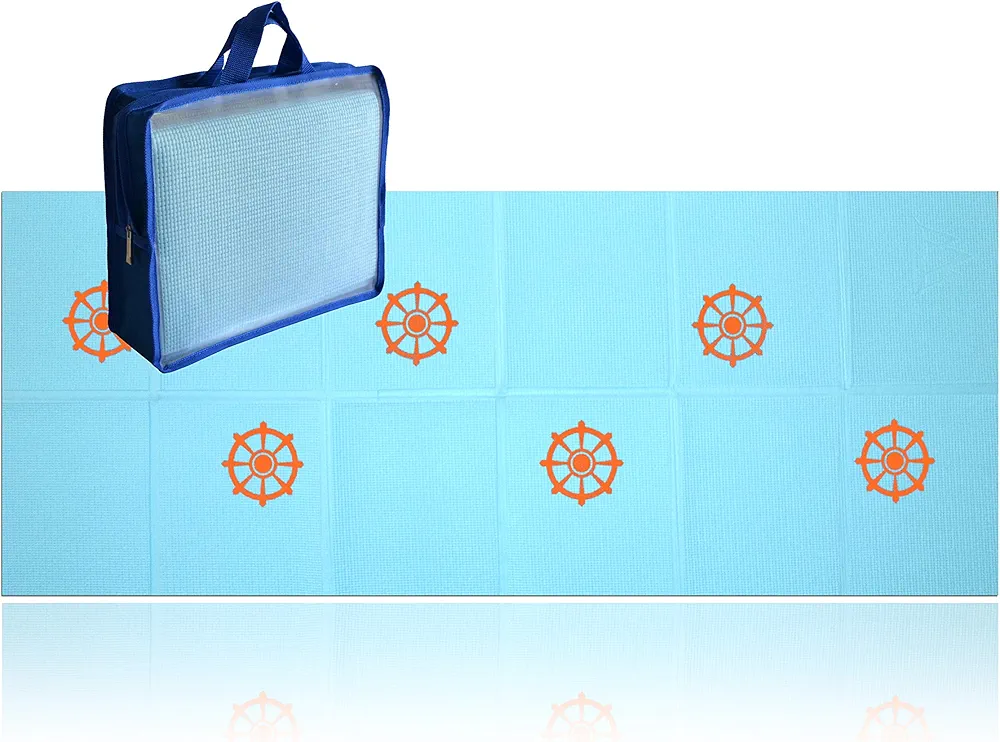 Khataland YoFoMat Kids, Ultra Thick Best Foldable Yoga Mat with Travel Bag, 60-Inch