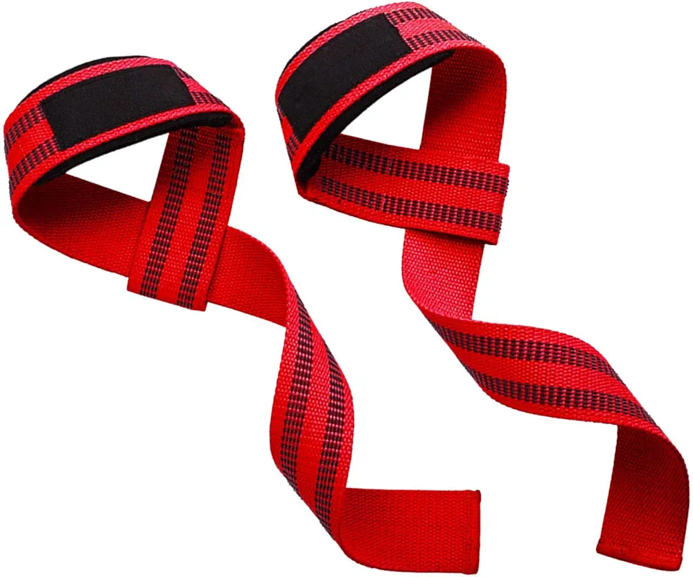 2Pcs Weight Lifting Straps Wrist Support Wraps Strength Adjustable