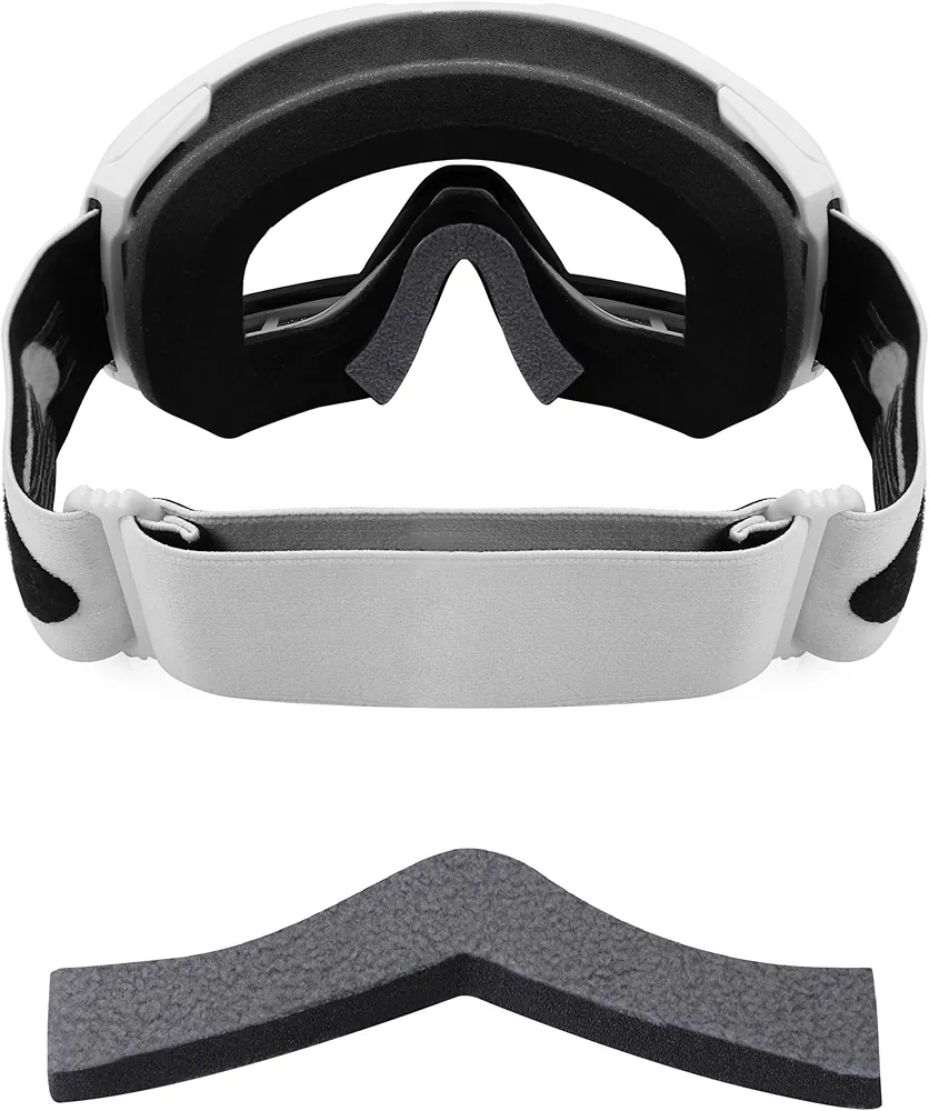 Standard Fit Anti-Fog Replacement Sponge Nose Pads Pieces for Oakley Line Miner L OO7070 Snow Goggle - Grey