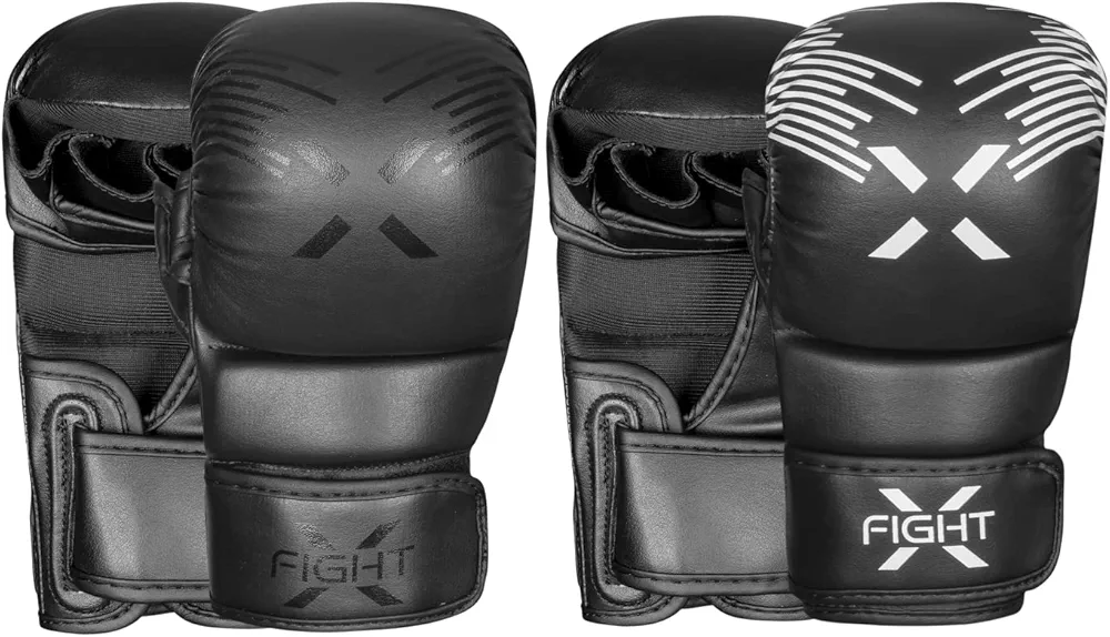 MMA Gloves for Men & Women - Premium Quality Sparring Gloves with Open Palms - Perfect UFC Gloves for Martial Arts, Muay Thai, Punching & Kickboxing Gloves - Multipurpose MMA Sparring Gloves