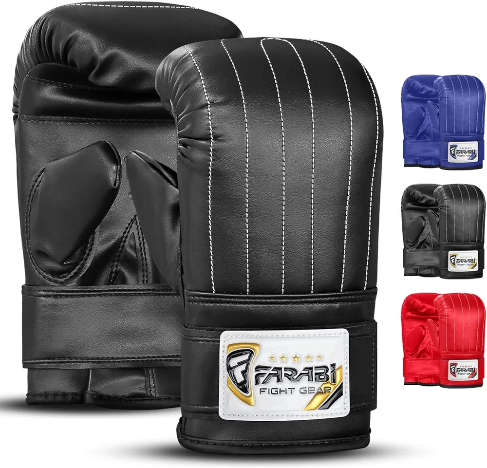 Farabi Sports Punching Bag Gloves - Heavy Bag Gloves for Men and Women Boxing Bag Gloves - Bag Mitts for Sparring, Boxing, MMA, Muay Thai, Kickboxing, Focus Pads and Punching Bag
