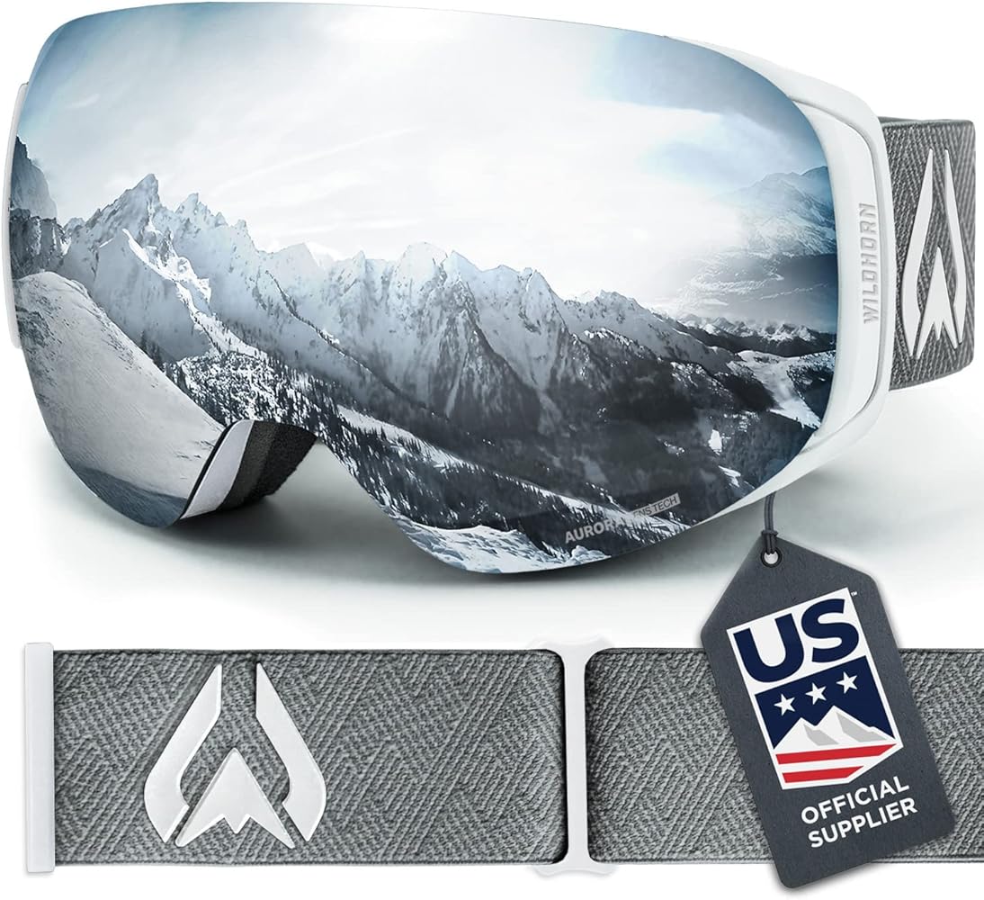 Wildhorn Roca Ski Goggles Men Women Anti-Fog/Scratch 100% UV-Magnetic Lens-Snowboard Snow Goggles Men Women Adult
