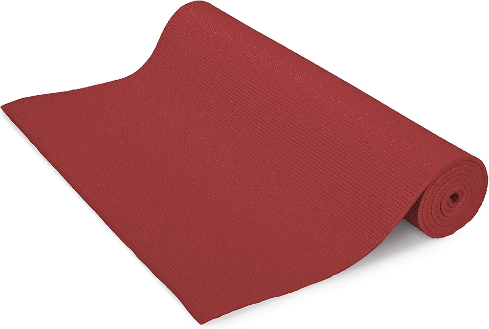 Bean Products Extra Thick Adult Yoga Mat | 6mm (¼”) Thick x 72” L x 24” W | Larger, Thicker & More Comfortable | Non-Toxic, SGS Certified | Non-Skid & Non-Slip Eco Friendly Exercise Gym Mat | Cardinal