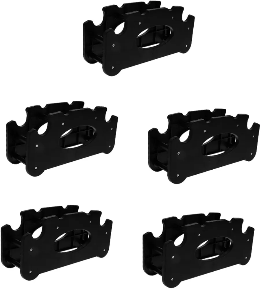 BESPORTBLE 5pcs Dumbbell Rack Stand Kettlebell Storage Rack 4 Holes Dumbbell Stand Weight Holder Rack Heavy Duty Dumbbell Stand Small Dumbbell Rack Dumbbell Weight Rack Dumbbells Pp Black
