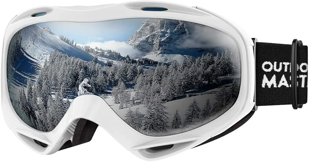 OutdoorMaster OTG Ski Goggles - Over Glasses Ski/Snowboard Goggles for Men, Women & Youth - 100% UV Protection