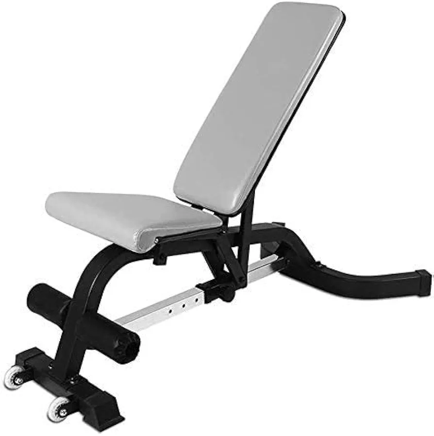 Weight Bench Foldable, Multifunctional Press Exercise Gym Bench Decline Bench, Sit Up Incline Abs Benchs for Weightlifting and Strength Training,Gray