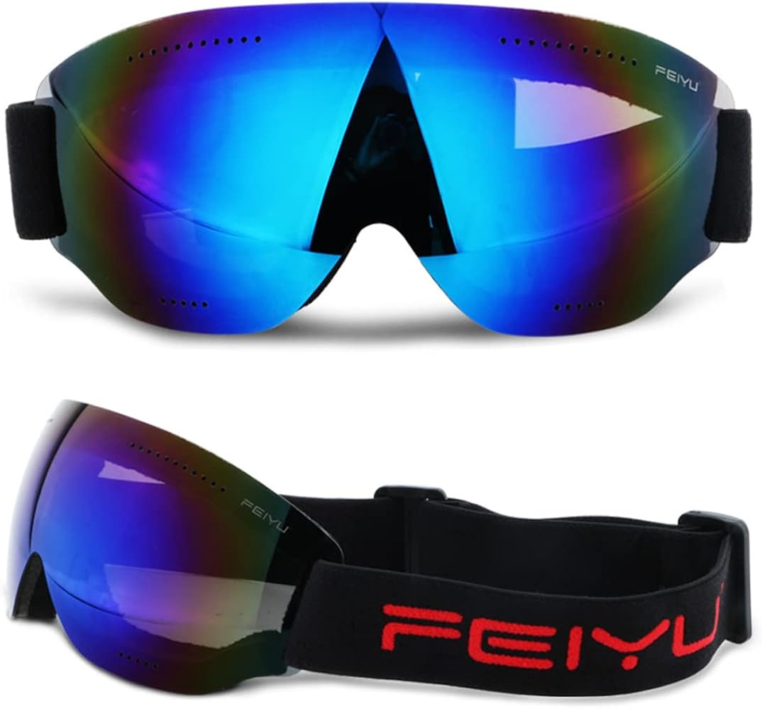 Frameless Ski Goggles, UV-400 Protection Goggles Snow Goggles Winter Goggles Motorcycle Goggles Snowboard Snowbike Goggles(Blue)