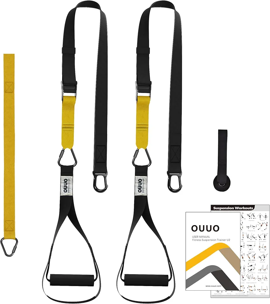 Bodyweight Fitness Training Kit Resistance Trainer System Full-Body Workout Bands Home Gym Straps