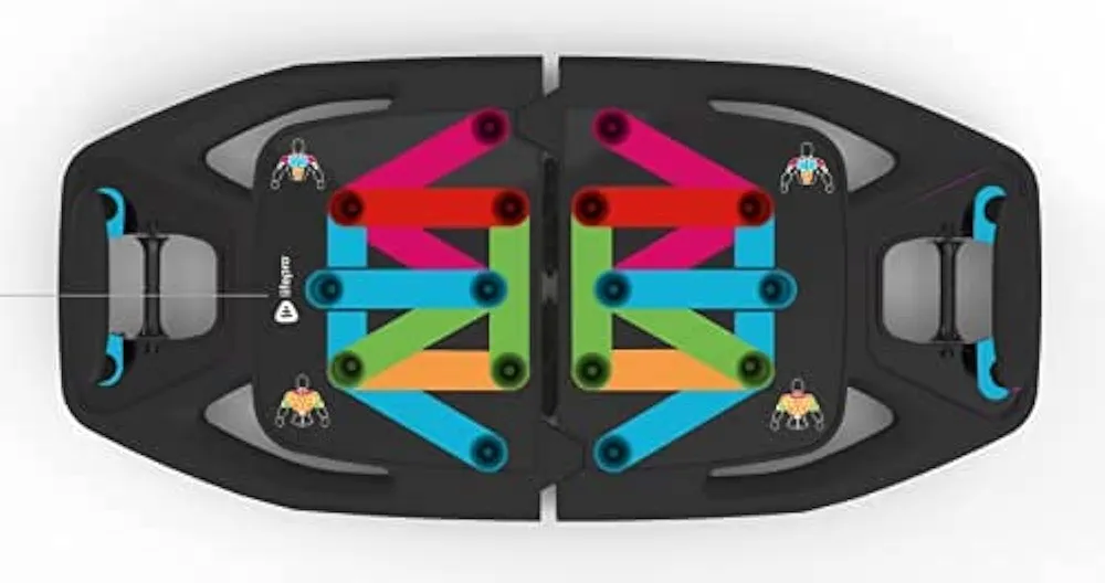 Lifepro Portable Home Gym with Push Up Training Board for Full Body Workouts Push Up Rack Board with 4 Resistance Bands - Home Workout kit Platform for Home Workouts