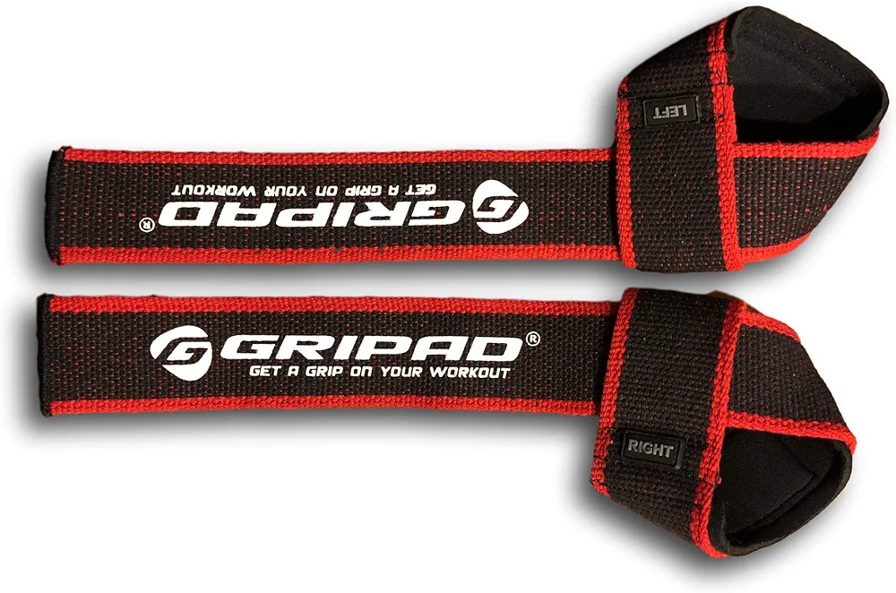 Propessional Level Cotton Lifting Straps with Neoprene Wrist Pad Support & Silicone Grip Enhancement - Up to 24" Long Weightlifting Straps & 2" Wide for Maximum Support