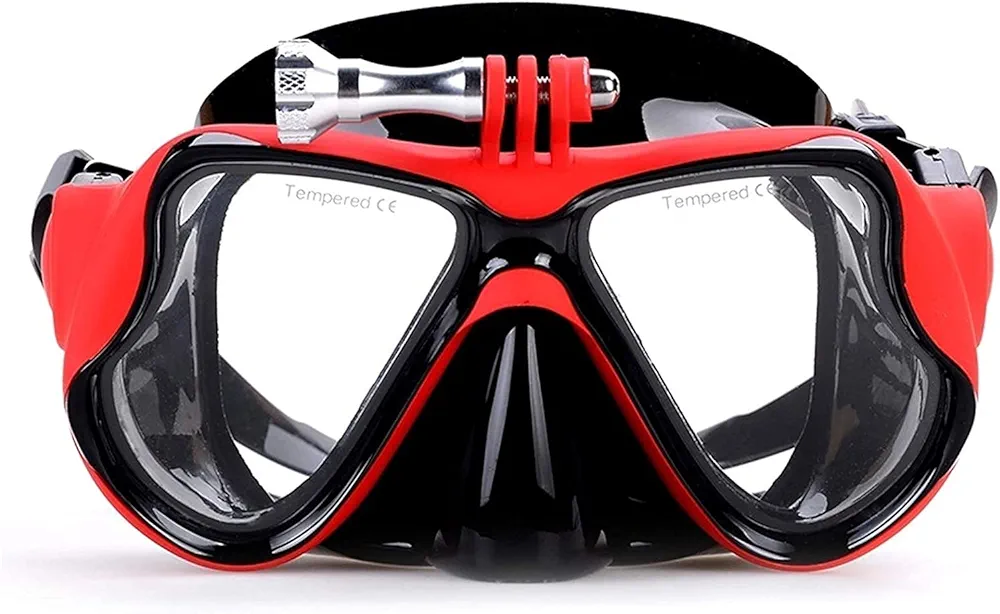 Full Face Snorkel Mask Snorkel Mask Full Face Snorkeling Mask Easy Breathing Snorkeling Face Mask for Adults Anti-Leak Diving Mask with Detachable Sports Camera Mount