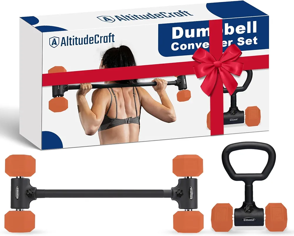 Dumbbell to Barbell Converter, Transform Dumbbells to Barbell Bar, Dumbbell Barbell Converter for Home Gym