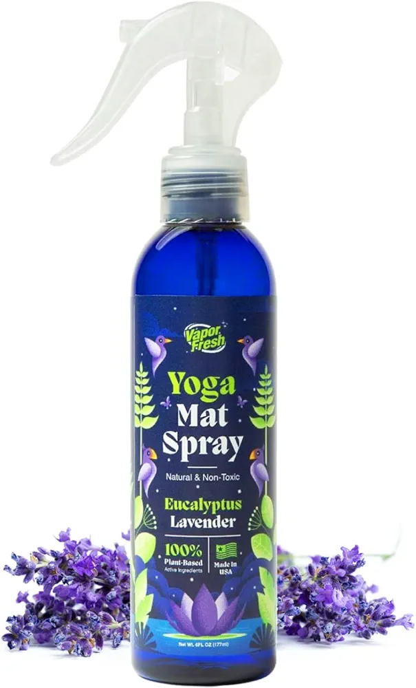 Yoga Mat Cleaner Spray - Eucalyptus Lavender - Plant Based Ingredients, 6oz (1-Pack)
