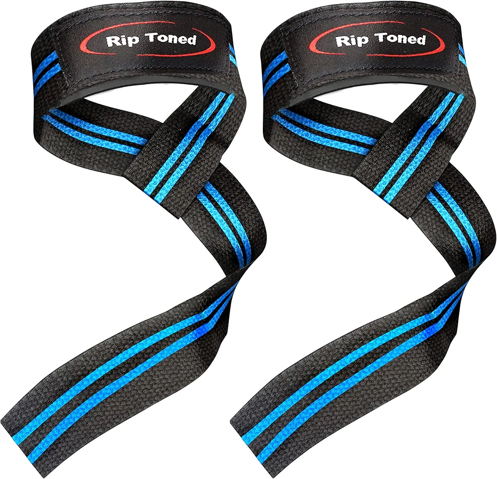 Rip Toned Performance Wrist Straps For Weightlifting - 23" Weight Lifting Straps for Men, Women (Padded) - Cotton Gym Wrist Wraps for Deadlift, Strength Training, Powerlifting, Bodybuilding