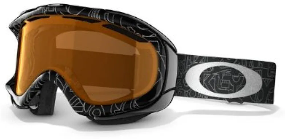 Oakley Asian Fit Ambush Snow Goggles (Black With Silver Text Frame/Persimmon Lens)
