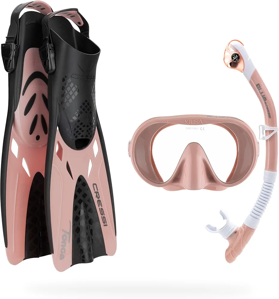 Cressi Musa Explorer Set Snorkeling Sets, Rose Gold, S/M