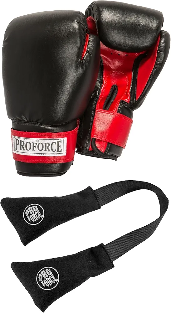 ProForce Leatherette Boxing Glove Bundle with Glove Guard Deodorizer