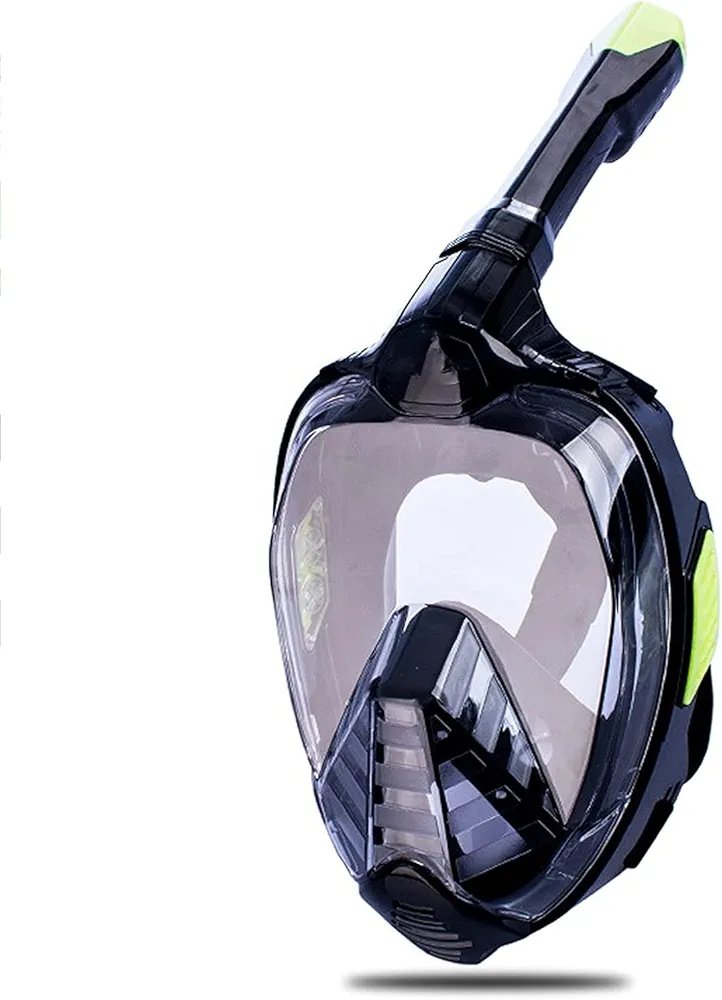 Diving Masks Full Face Snorkel Mask, Adult and Children Snorkeling Mask 180 Panoramic Anti-Fog and Anti-Leak Dry Top Set