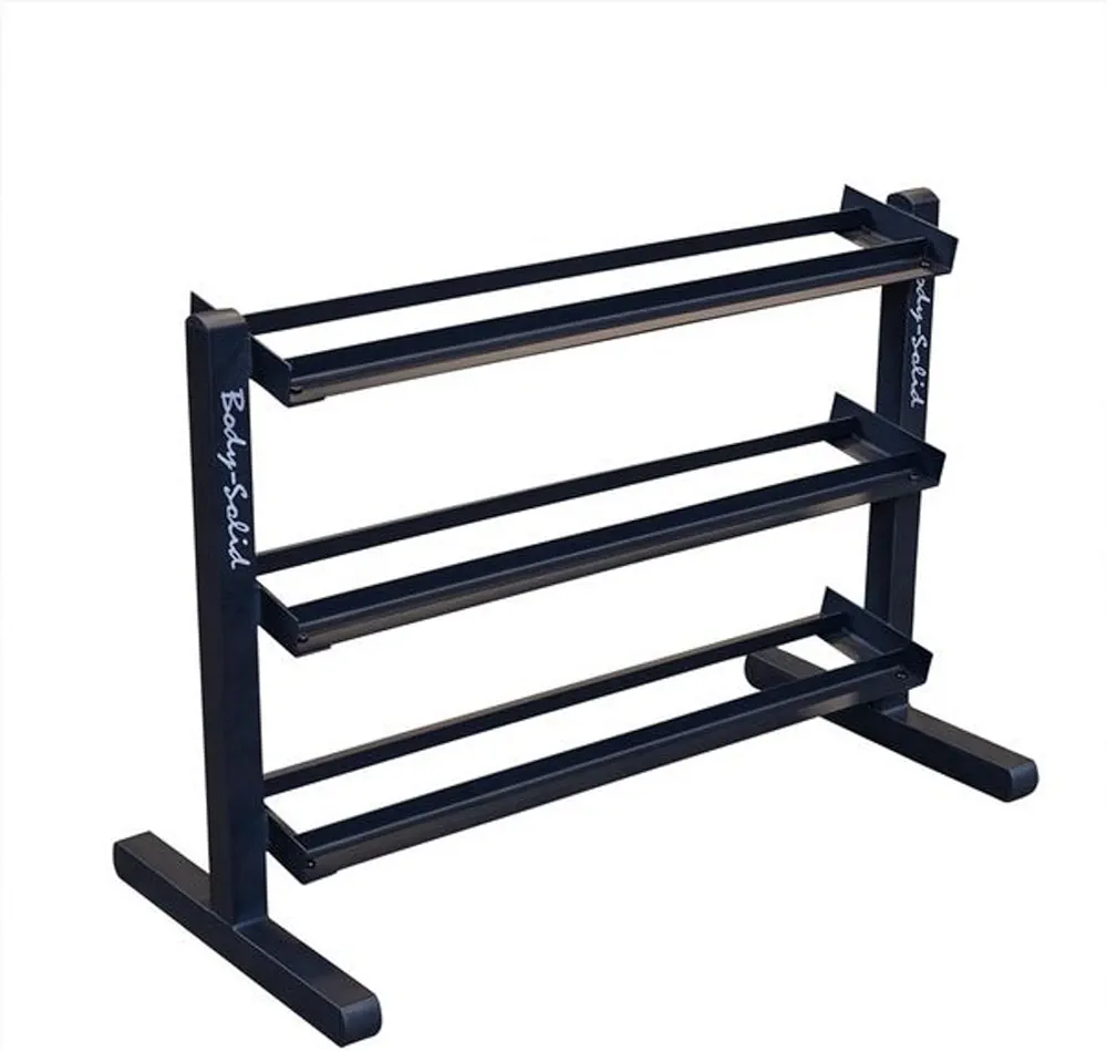 Body-Solid Three-Tier Horizontal Dumbbell Rack (GDR363) - Dumbbells not Included