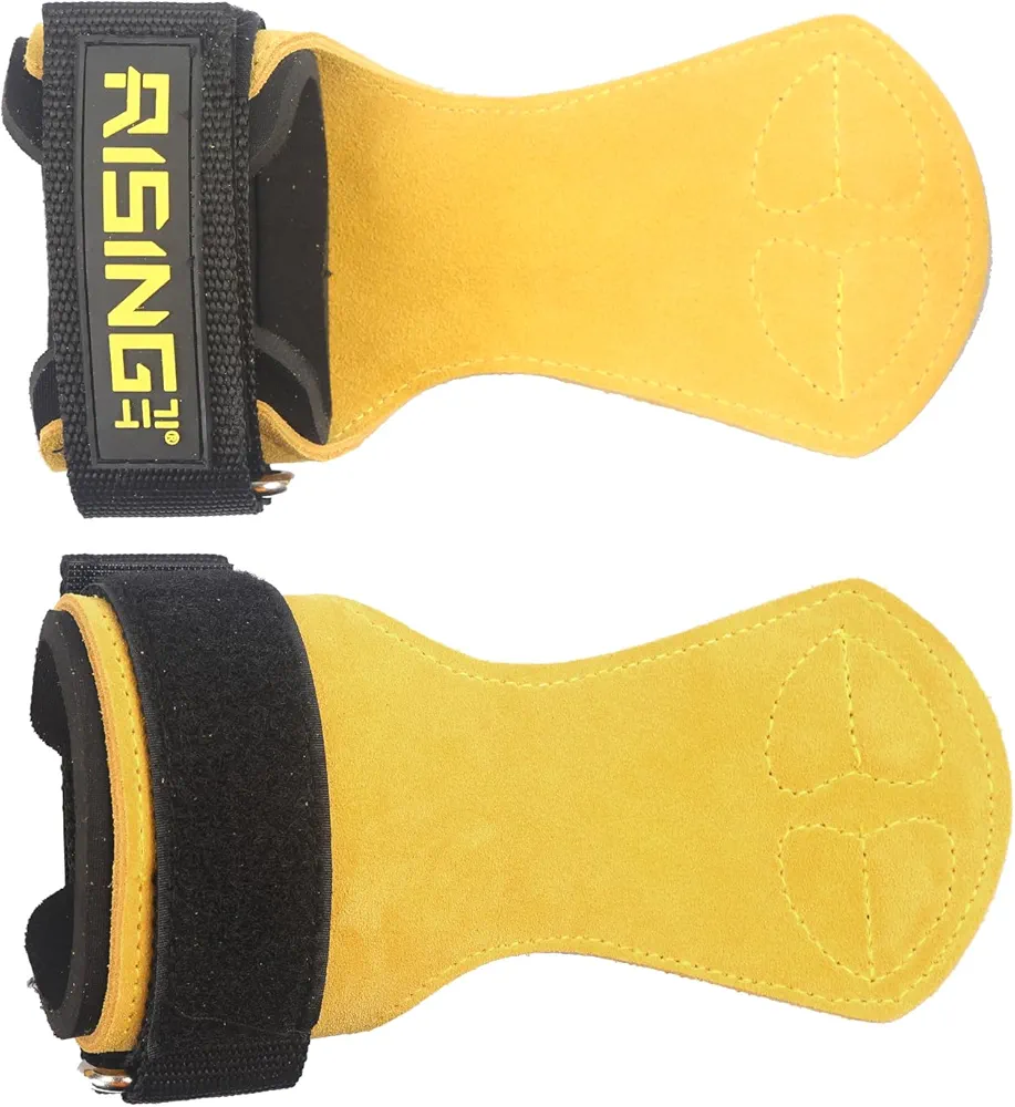Weight Lifting Wrist Strap,Double Layer Leather Weightlifting Wrist Strap for Deadlift and Powerlifting, Adjustable Neoprene Padded Gym Workout Lifting Wrist Hooks for Men/Women(Pair)
