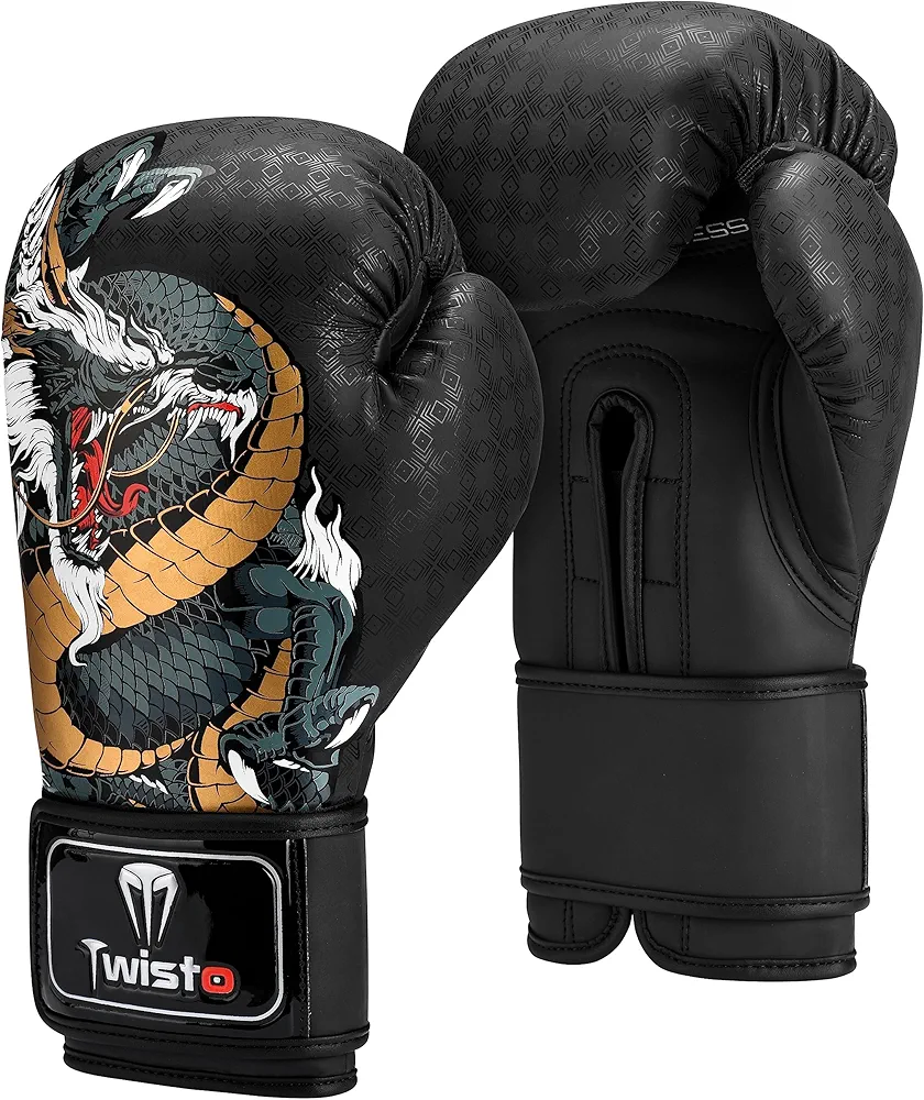 Twisto Boxing Gloves S6 Series, Muay Thai Kickboxing Pro Heavy Training, Bag Gloves, Fight Gloves, MMA Gym Fitness, Men Women