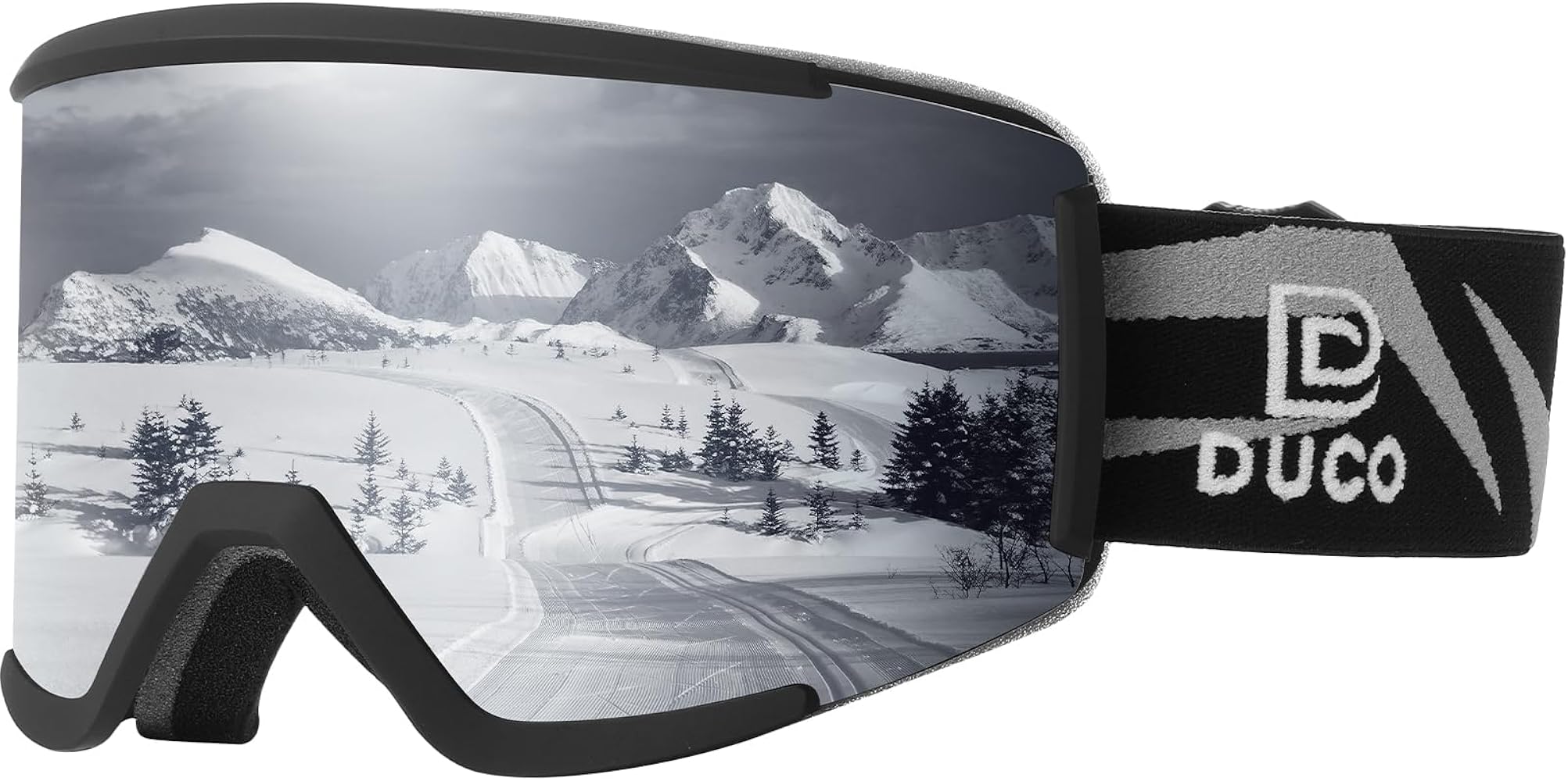 DUCO OTG Ski Goggles Over Glasses Ski/Snowboard Goggles for Men Women UV400 Protection Anti-Fog Skiing Snow Goggles DCS003