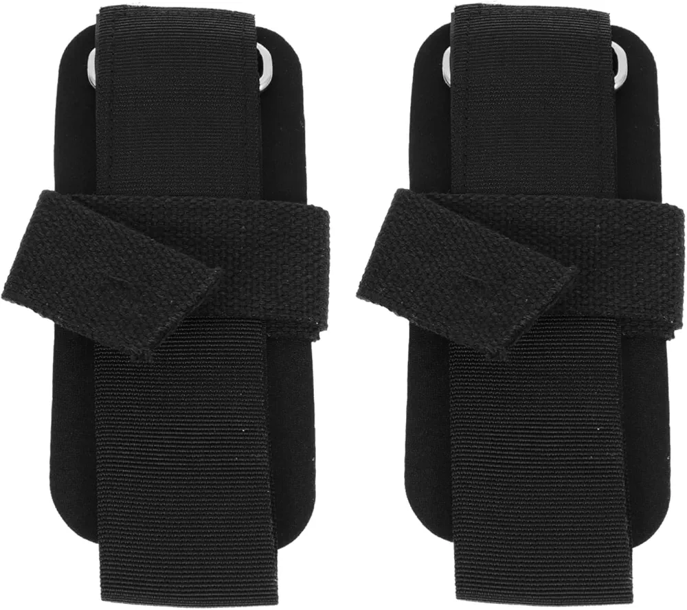 2pcs Mens Suspenders Nylon Black Powerlifting Wrist Strap Weight Lift Supplies Weightlifting Wrist Belts Aluminum Alloy